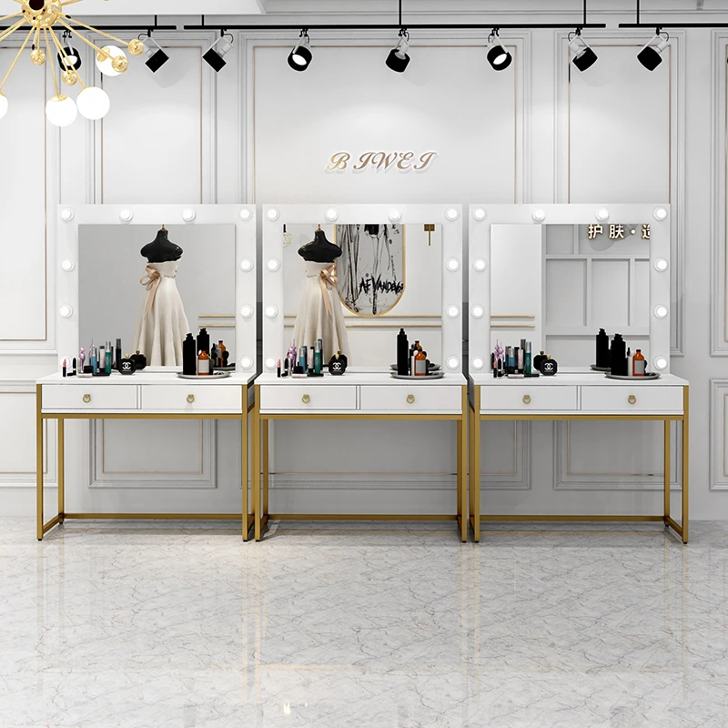 

Studio dressing table with lamp Professional makeup bridal shop School makeup artist special makeup table Beauty salon dressing