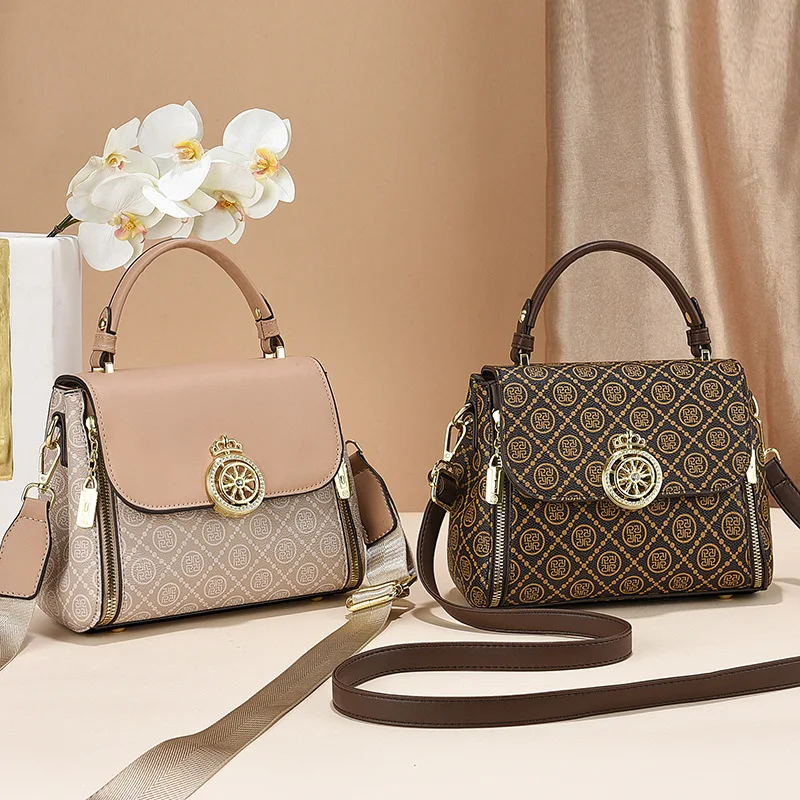

Premium Printing Ladies Handbag Exquisite Fashion Women's Shoulder Crossbody Bag Versatile European and American Retro Style Lar