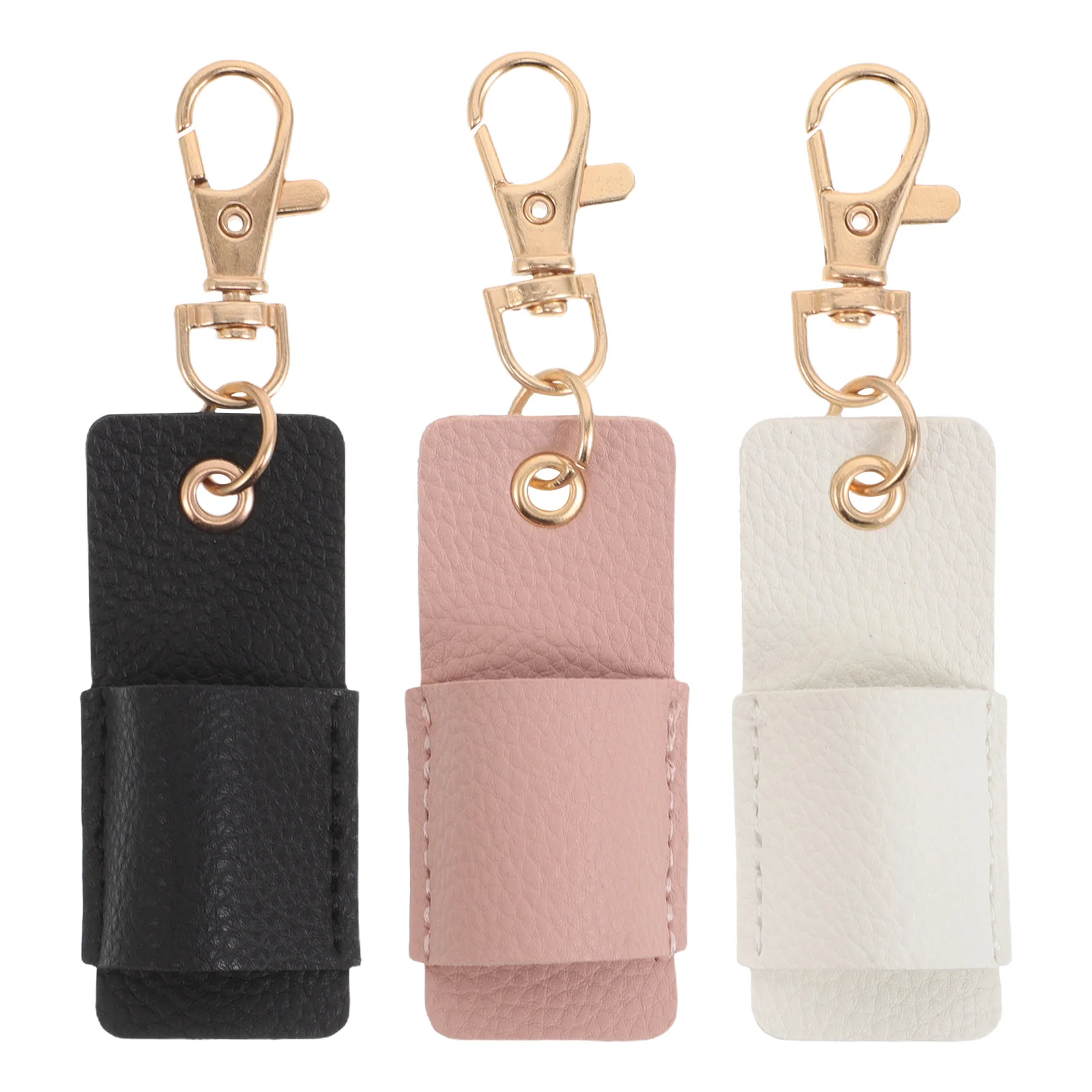 

Lychee Texture Pen Case Single Slot Keychain Portable Elegant Doctor Sign Pen Bag Small Pencil Pouch For Women Girls Office Use