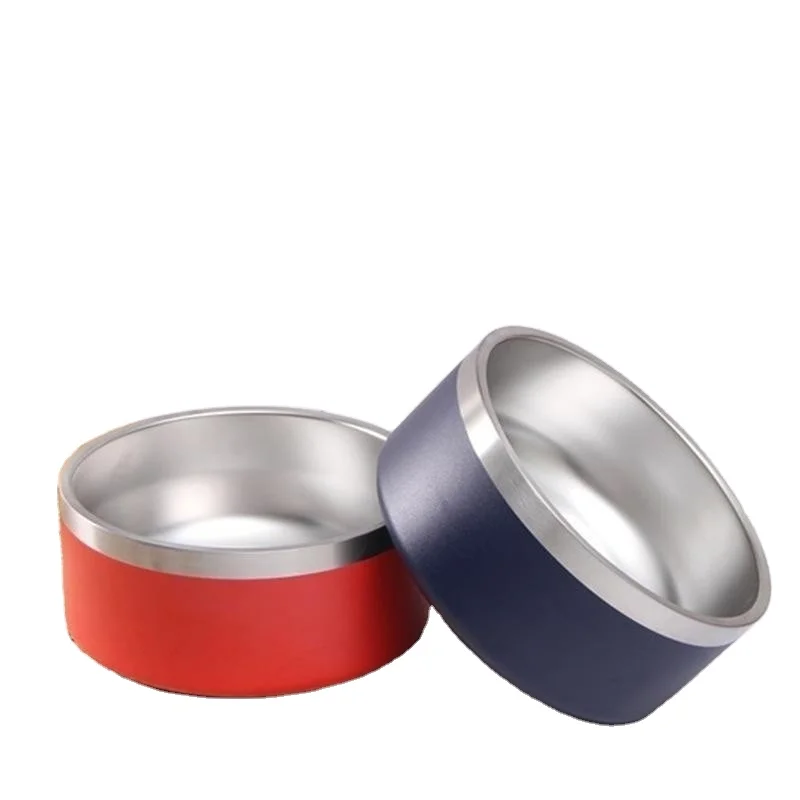 Double Walled Stainless Steel Thermos Pet Bowl Insulated Vacuum Flask Bowl New Products Dog Bowl