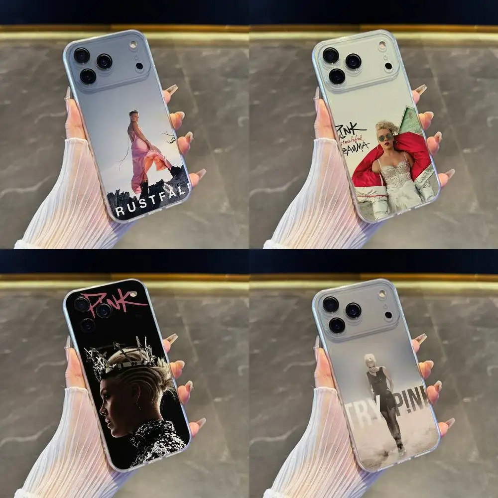 

P-P!nk Pink Alecia Beth Phone Case For iPhone 17,16,15,14,13,12,11 Pro,Max,Plus,X,XS,XR,SE4,E Mini Transparent Soft Cover
