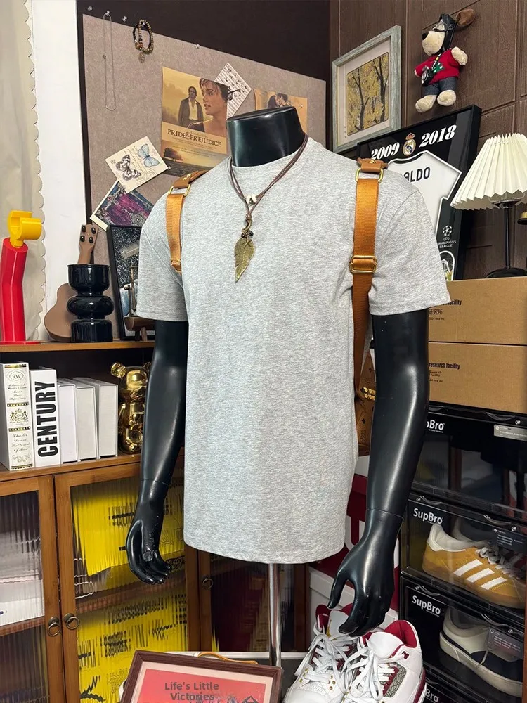 

Qui Dry Cool Feeling Men's T-irt ort Sve American Retro Sle f Sve round Ne Basic Fit Summer Faionable