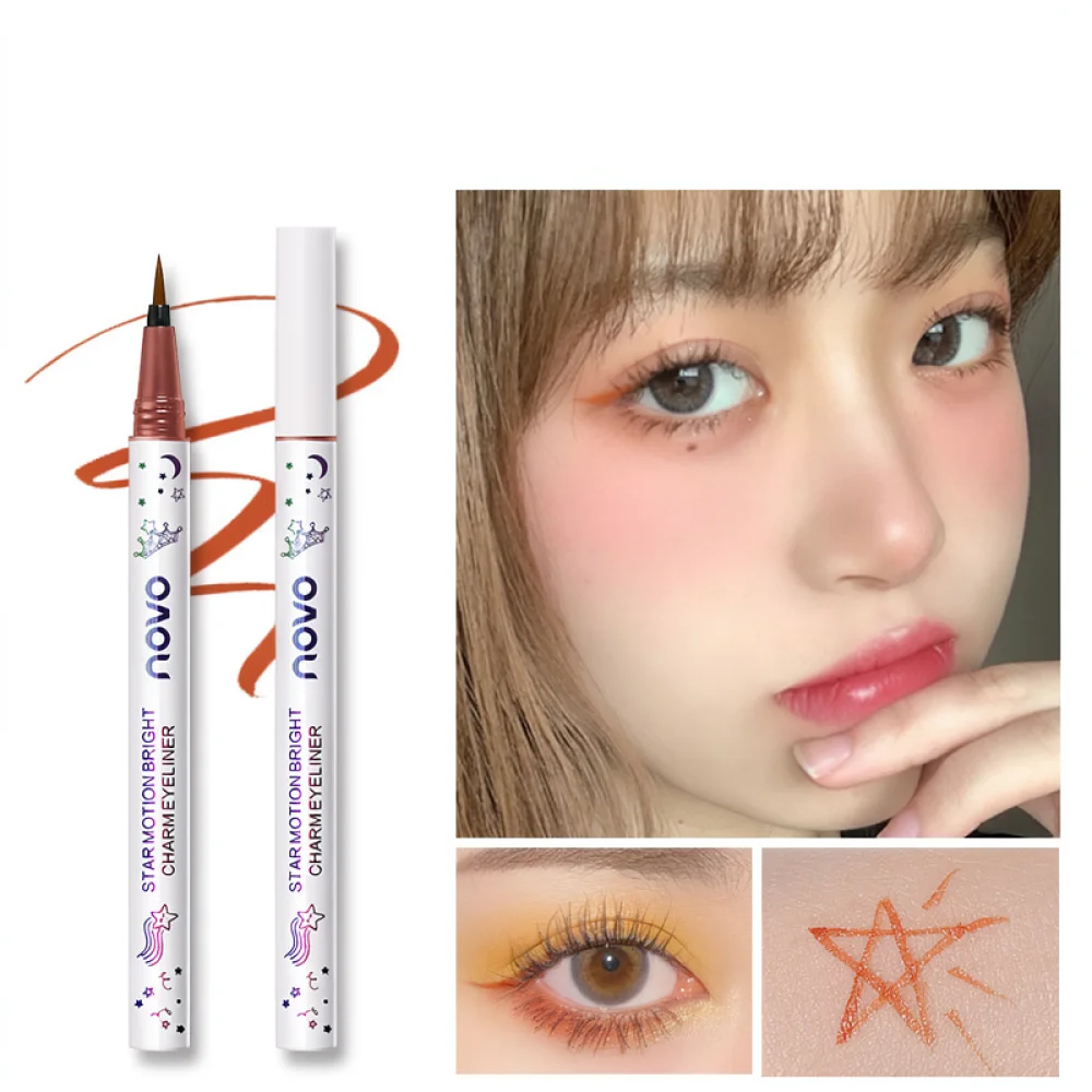 For For NOVO Waterproof Liquid Eye Liner Pen Long Lasting Quick Dry Vibrant Color Makeup Cosmetic For Daily Wear
