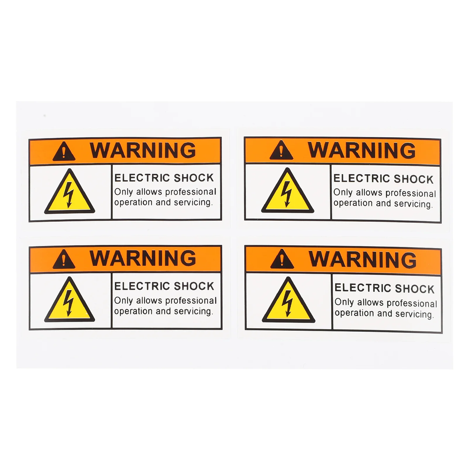 

4 Pcs Beware of Electric Shock Sign High Voltage Warning Stickers The Label Caution Labels Fence Pvc Self-adhesive