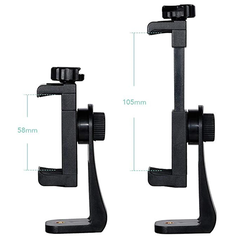 Tripod Mount Universal 360 Degree Mobile Phone Clip Compatible With All 1/4 Screw Phone Holder Desk Tripod Adapter For IPhone 15