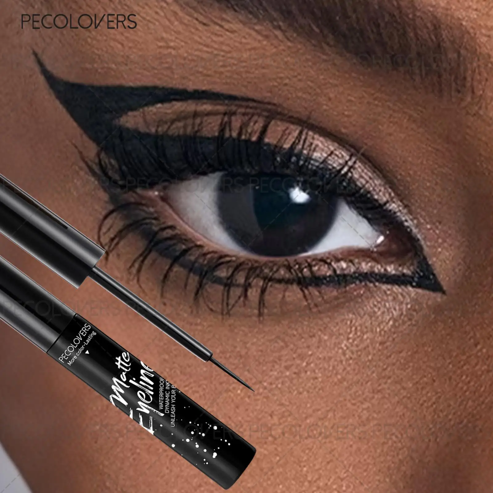 Matter Eyeliner-Flüssigstift, Dip-Eyeliner, mehrfarbige Auswahl, wasserfest und schweißresistent, geeignet für eine Vielzahl von Make-up-Anwendungen.