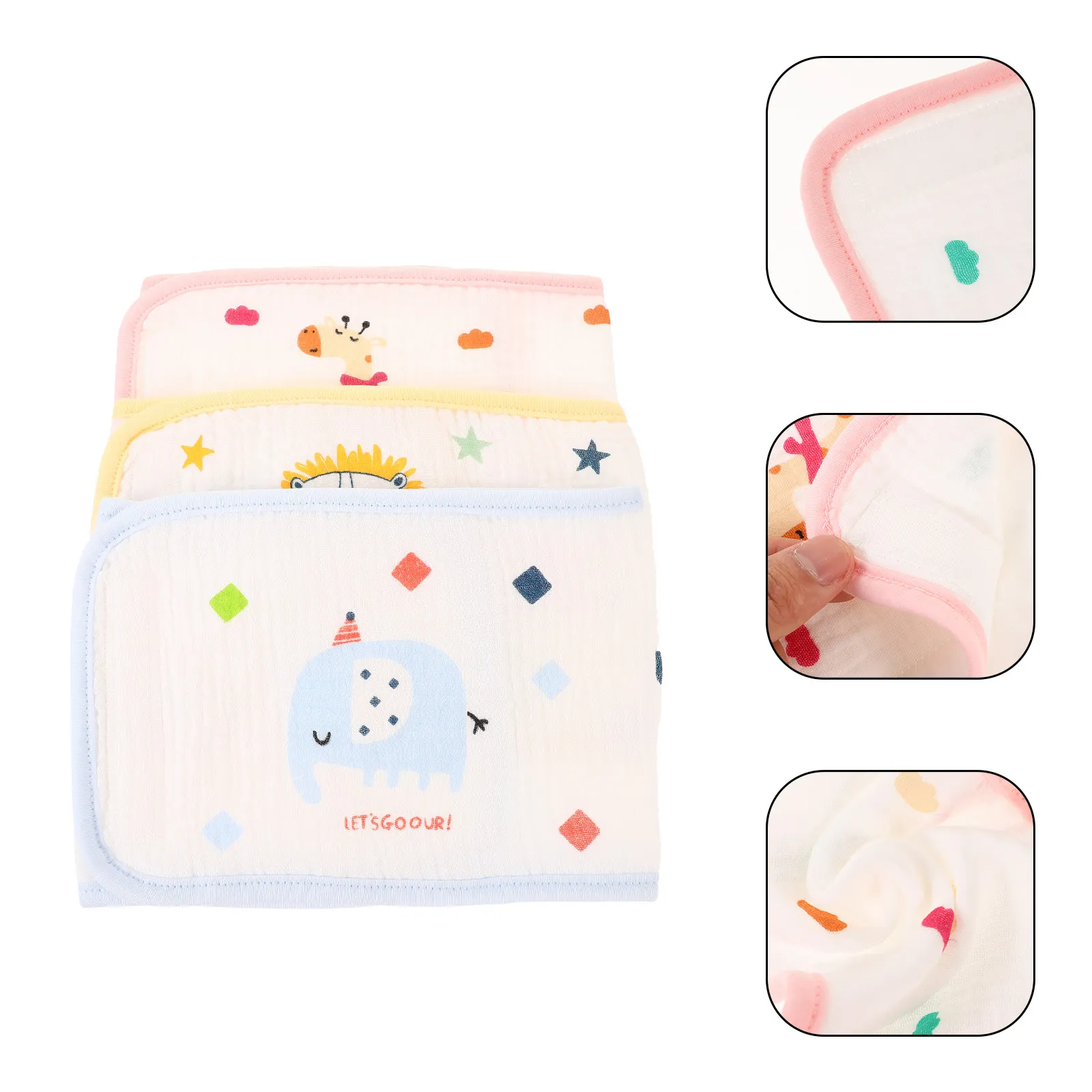 

3 Pcs Baby Umbilical Cord Belly Belts Wraps Button Bands for Newborn Navel Cords