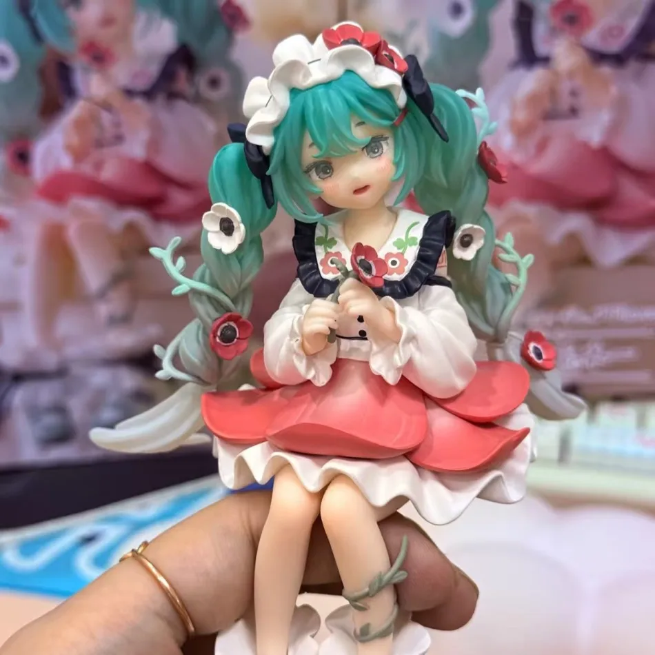 Auf Lager Hatsune Miku Nudelstopper Flower Fairy Serie -Anemone Ver.- 14CM PVC Anime Actionfiguren Modell Sammlung Spielzeug