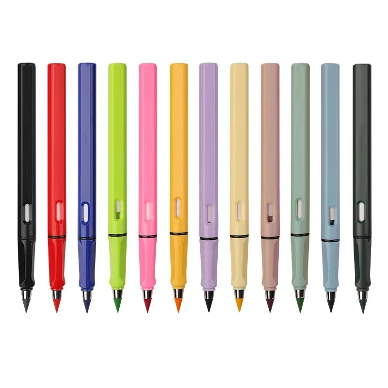 12 couleurs/ensemble crayons éternels sans encre crayon infini pour enfants Art croquis couleur dessin stylo enfants fournitures scolaires papeterie