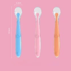 Silicone Spoon Set Baby Learning to eat Training Spoon Baby Silicone Soft Spoon PP Plastic Box Children's Tableware Box