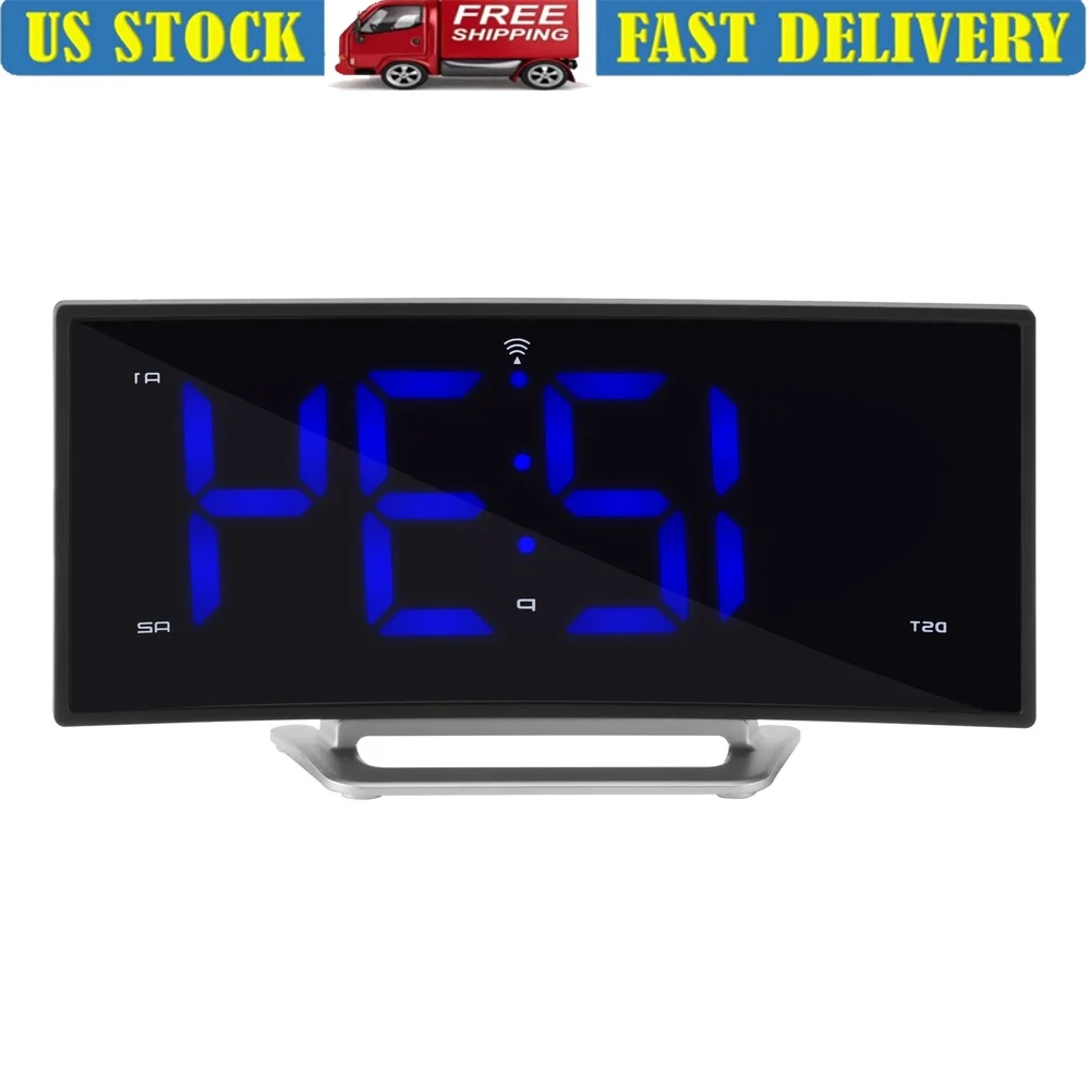 

1.8 Inch Corded Electric Dual Alarm Clock with USB Charging Port Brightness Control Jumbo LED Digits Battery Backup WWVB Signal