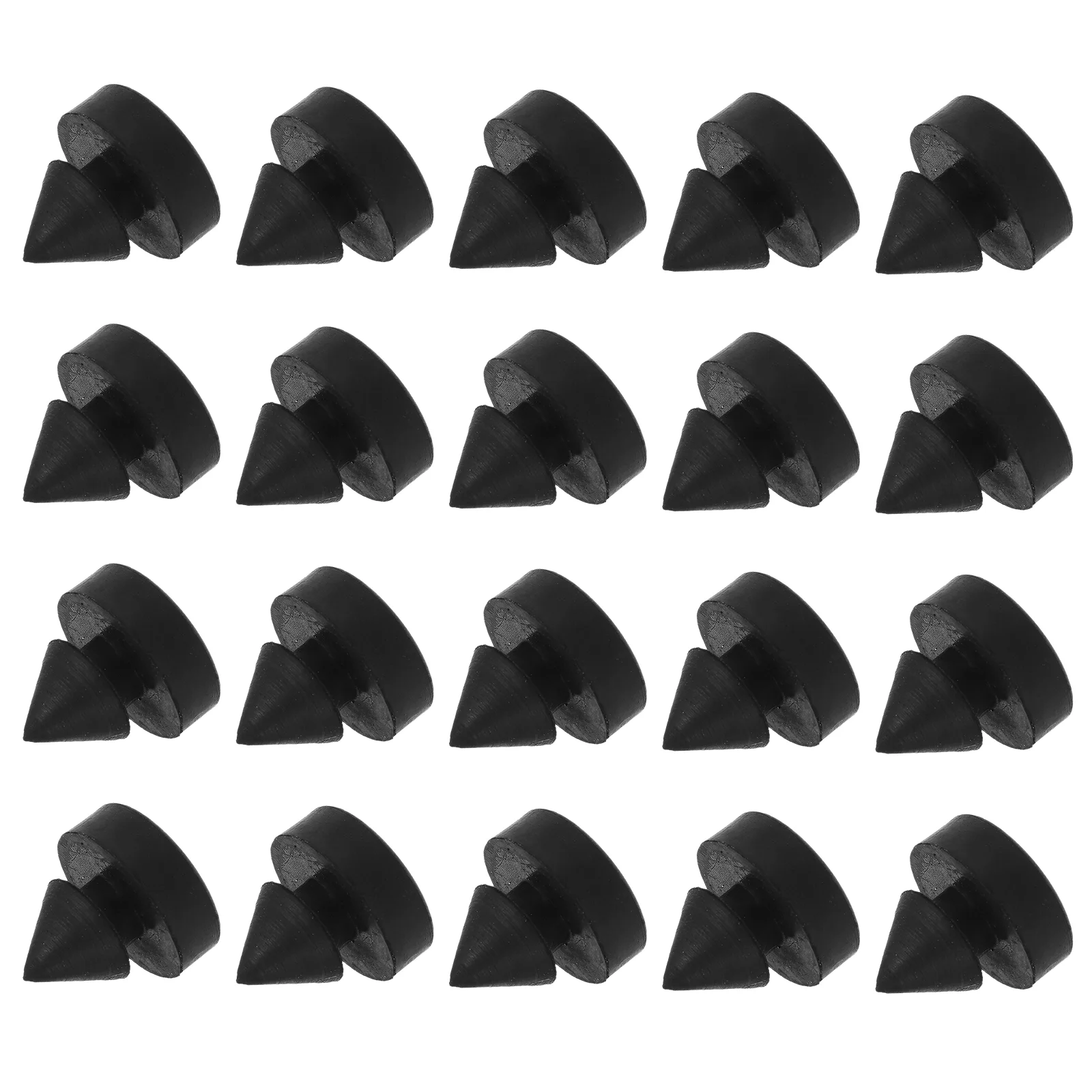 

20 Pcs Anti-collision Shock Absorber Slam Door Hinge Stopper Classroom Break Cabinet Bumpers Black Portable