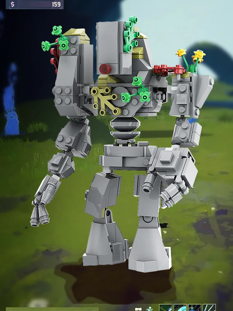 

MOC 138695 Game Peripherals Terraria Stone Giant Mecha Building Model Ornaments Educational Toys For Kid Birthday Gift