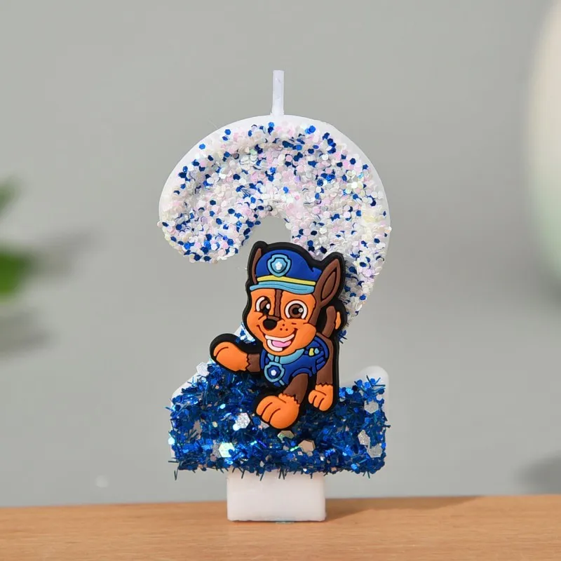 0-9 Cartoon Paw Patrol Themen-Kerzen Nummerierte Geburtstagstortenkerzen Jubiläumsfeier Babyparty Kerzen Szenendekoration Zubehör – Detail 5