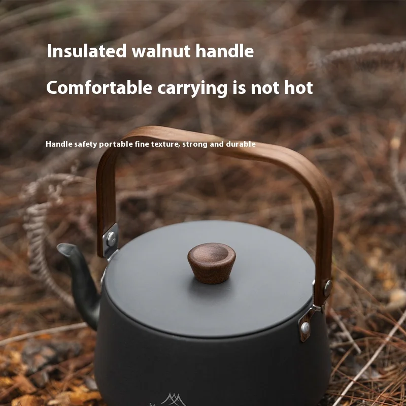 Mountainhiker Camping Style Outdoor Travel Kettle Lightweight Portable Picnic Aluminum Alloy 1.1L Teapot Coffee Pot