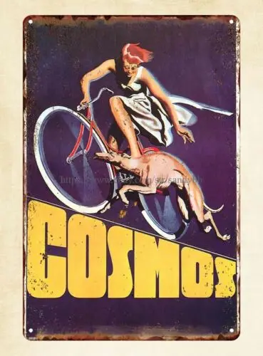 wall art prints 1973 Cosmos Swiss Bicycle Greyhound Dog Racing Race tin sign