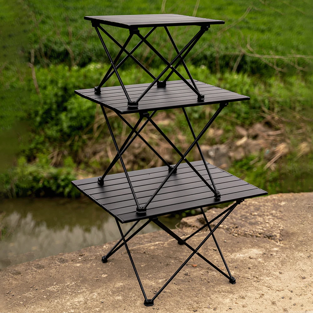 Multifunctional Camping Folding Table Ultralight Collapsible Table Lightweight Camping Desk for Garden Party Picnic BBQ