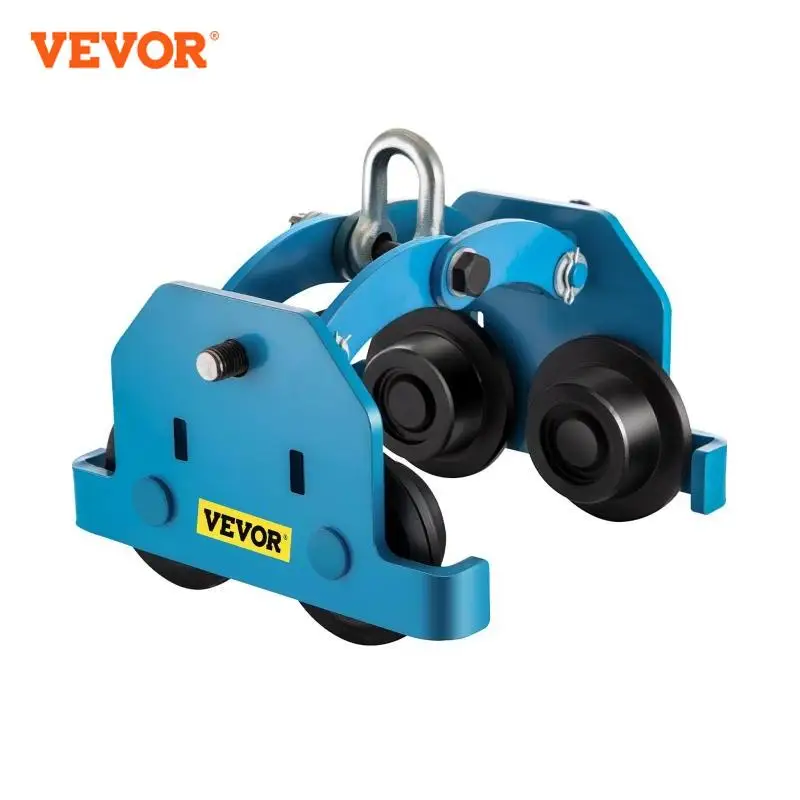 VEVOR 1100 - 4400 LBS Plain Trolley Push Beam Monorail Trolley Adjustable Lifting Chain Hoist Winch Crane Lift Sling for Goods