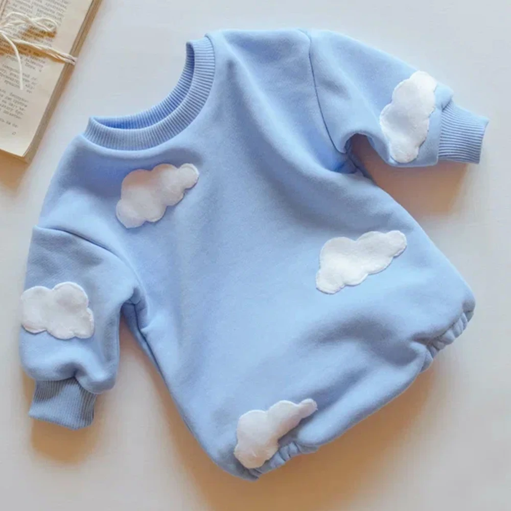 Baby Boys Sweatshirt Romper 2023 Flower Sweater Outfit Romper Infant Clothing Baby Girl Long Sleeve Bodysuit Jumpsuit Cotton