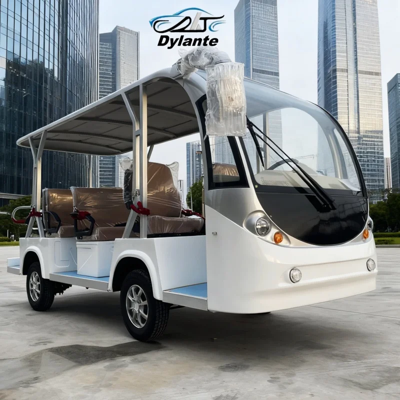 حار بيع 8 11 14 مقاعد مايكرو النقي الكهربائية السياحية حافلة المكوك لمشاهدة معالم المدينة حافلة الطاقة الجديدة المصنوعة في الصين صفر الانبعاث #4