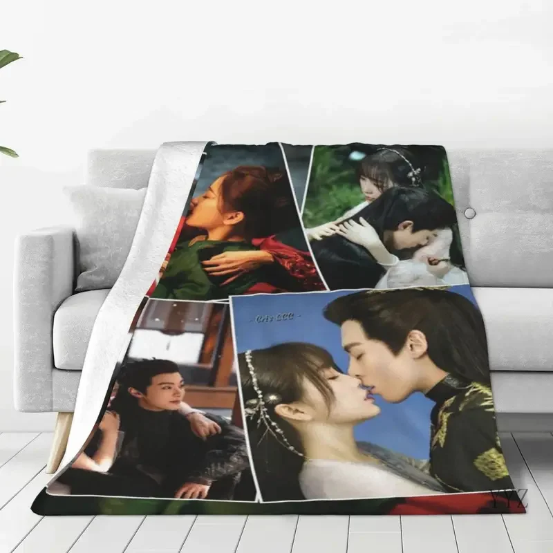 Love Between Fairy And Devil Blankets Sofa Cover Flannel Printed Cang Lan Jue Soft Throw Blankets for Bedding Office Rug Piece