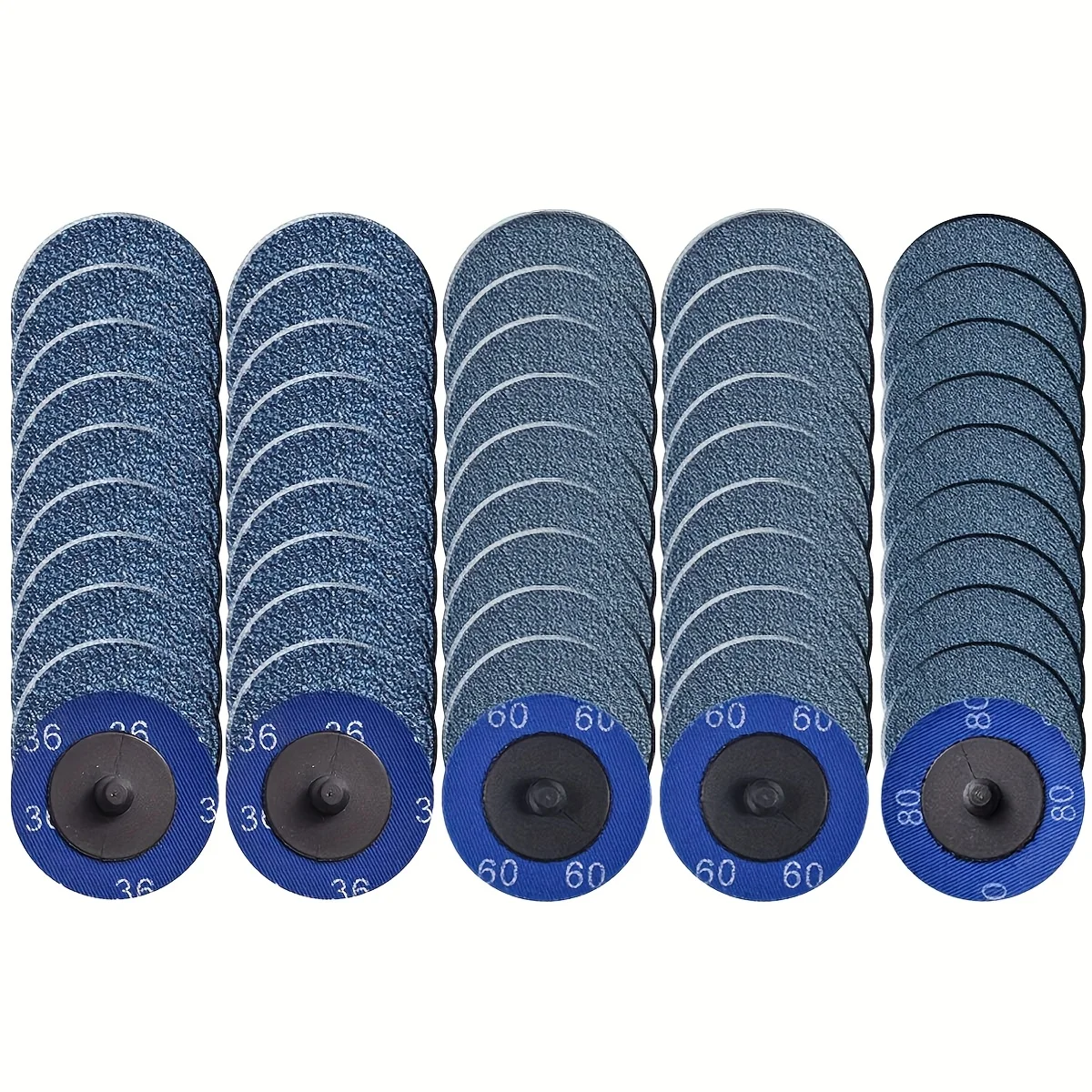 2inch 31pcs Quick Change Sanding Discs Roll Lock R-Type Sandpaper Abrasive Disc with1/4