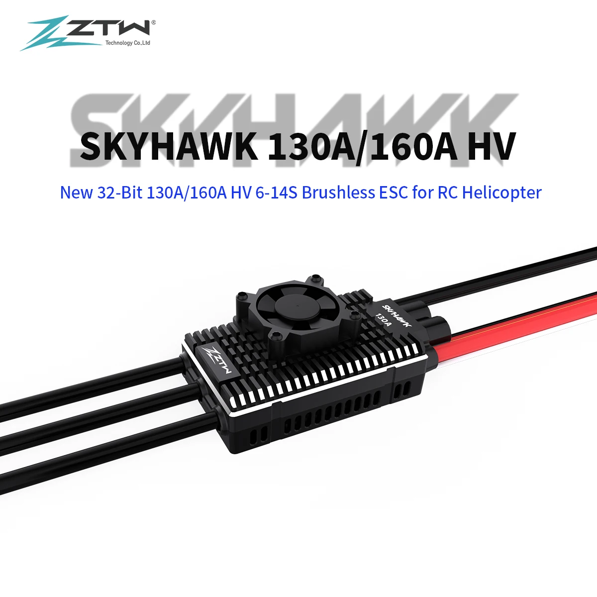 ZTW 32-Bit Skyhawk 130A/160A ESC telemetria 6-14S SBEC 6V/7.4V/8.4V 10A controllo della velocità per elicottero RC Airplane F3A F3C 550-700