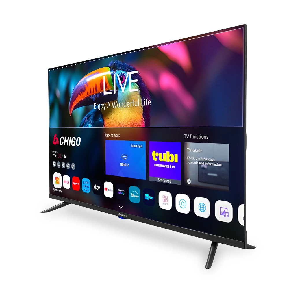 Large Curved Smart Android TV 43-100 Inches Full HD LCD LED 120Hz Refresh Rate For Bathroom Use 49 55 70 75 80 90 98 100 Pouces