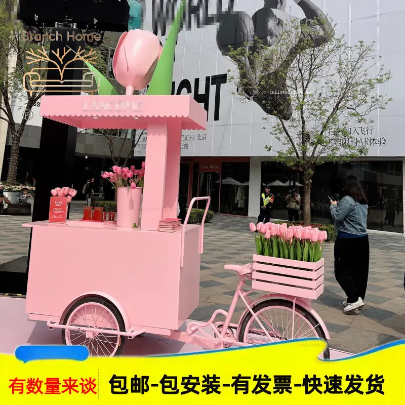 Mobile float, drinks, stall car, dining car, supermarket booth display stand, cruise car, wrought iron stall, trolley