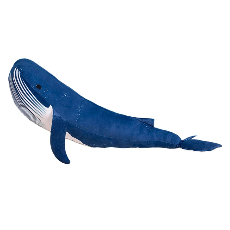 80/100cm Large Size Blue Whale Plush Pillow Huge Bed Sofa Plush Cushion Cartoon Sea Animal Whale Plush Toys Home Decoration