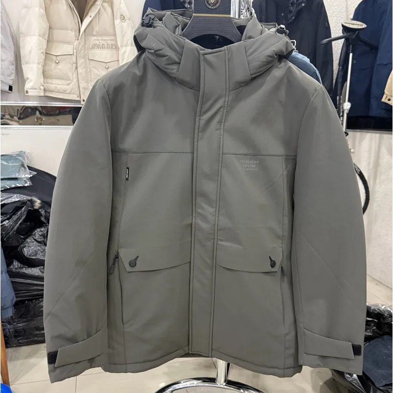 

Dujia Winter New Sle ex Casual down Jaet Hat Detachable Warm Outerwear Coat Regular Fit Long Sve Zipper Closure