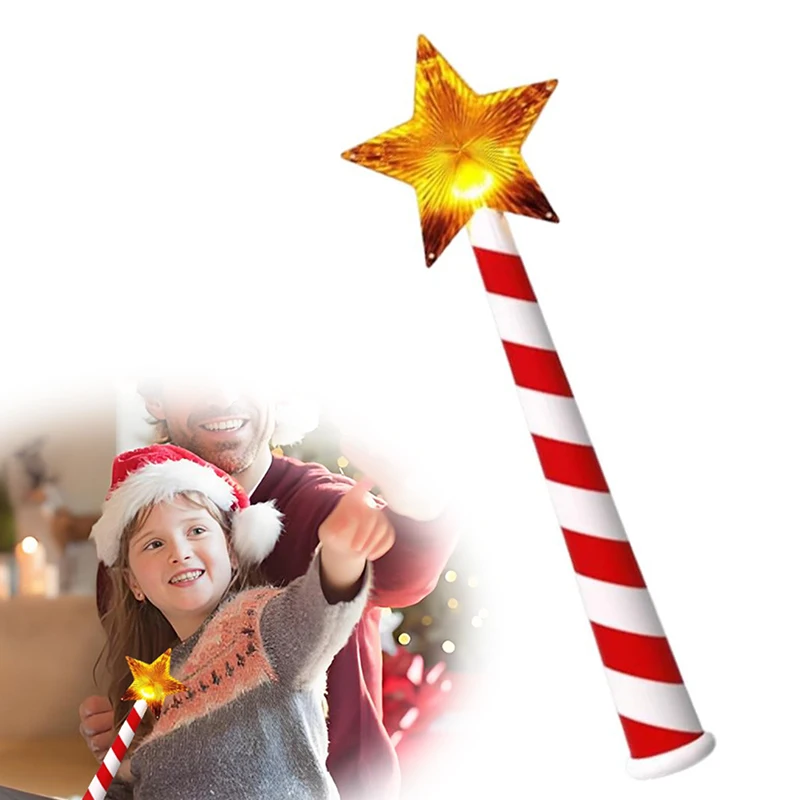 ตัวควบคุมไฟ LED ดนตรีสำหรับคริสต์มาส รูปทรงแท่งเวทมนตร์รูปดาว เหมาะสำหรับตกแต่งบ้านในช่วงเทศกาล