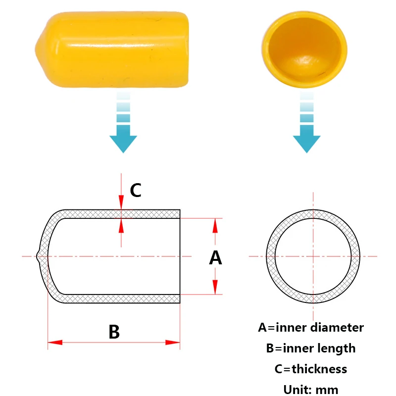 Hole Cover Cap Thread Protection Sleeve Silicone Rubber Plug Decorative Tip Seals Threaded Sheath Pvc Stopper Screw Blanking Set