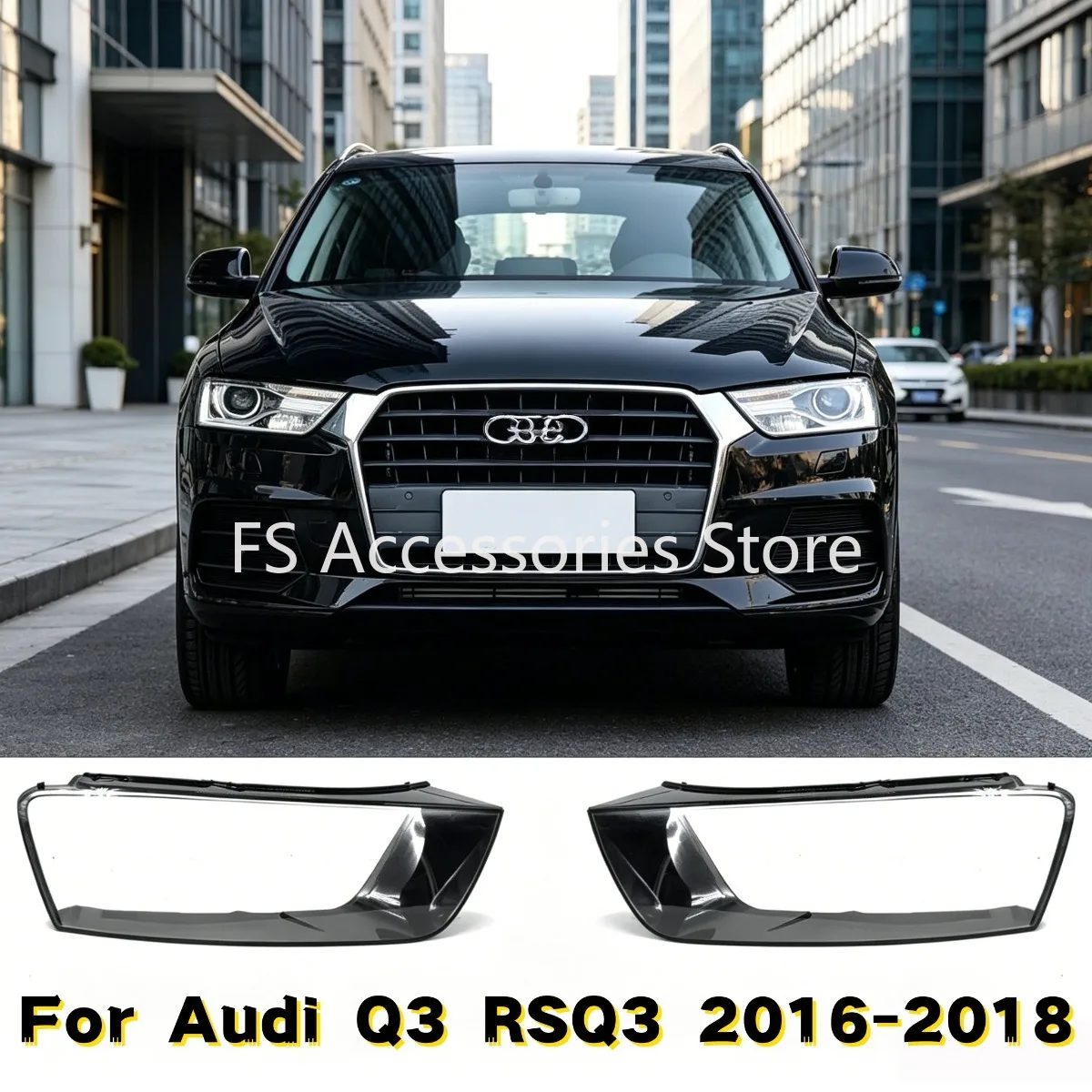 アウディ-q3-rsq3-2016-2017-2018-フロントオートヘッドライトカバーレンズシェルランプカバーランプシェードヘッドランプハウジング左-右