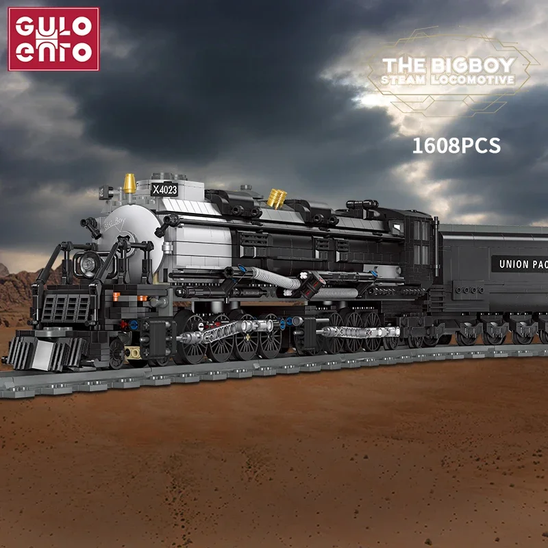 Techniczna lokomotywa parowa Union Pacific Big Boy Model Klocki Miasto Kolej Pociąg Klocki Zabawki Prezenty dla dzieci Chłopiec