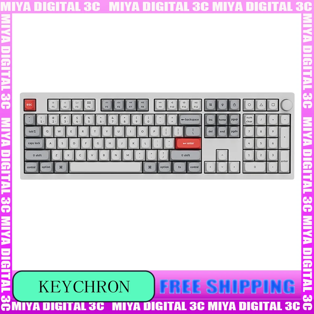 

Механическая клавиатура Keychron Z6ultra Thri-Mode Dual 8k, 108 клавиш, 8000 мА, Win/Mac, алюминиевая клавиатура для офисной игры, индивидуальная клавиатура