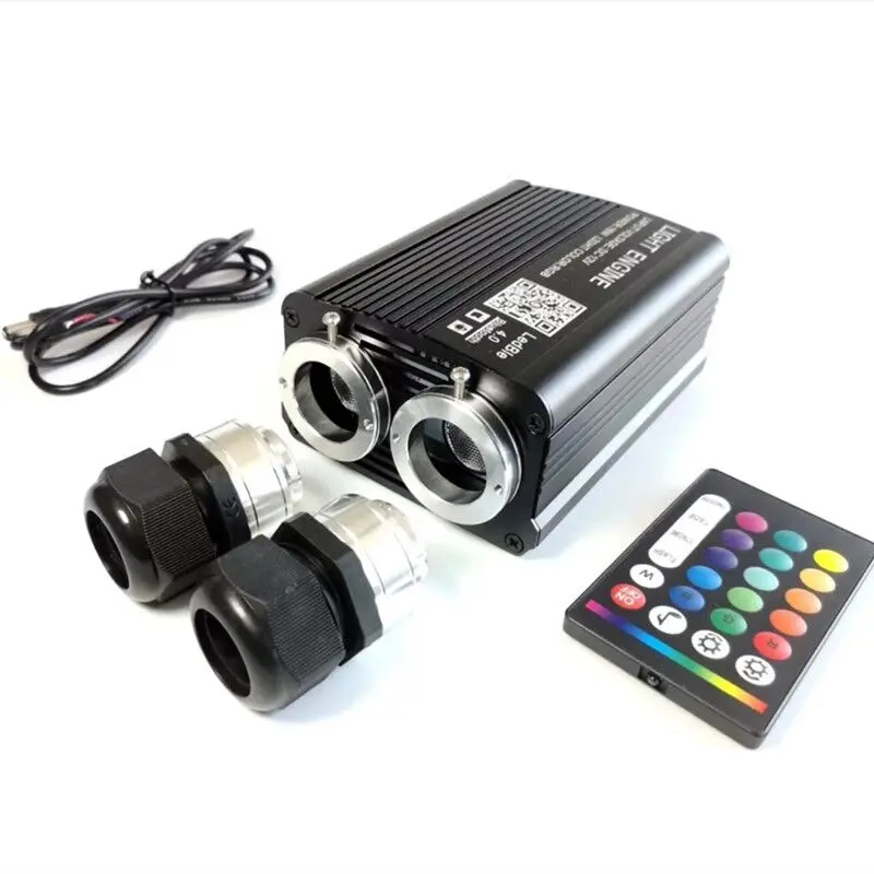 DC12V 32W Doppel Köpfe Sound Musik Aktiviert RGBW Led Licht Motor f/Star Decke lichter App control & RF Remote Starry SKY DIY