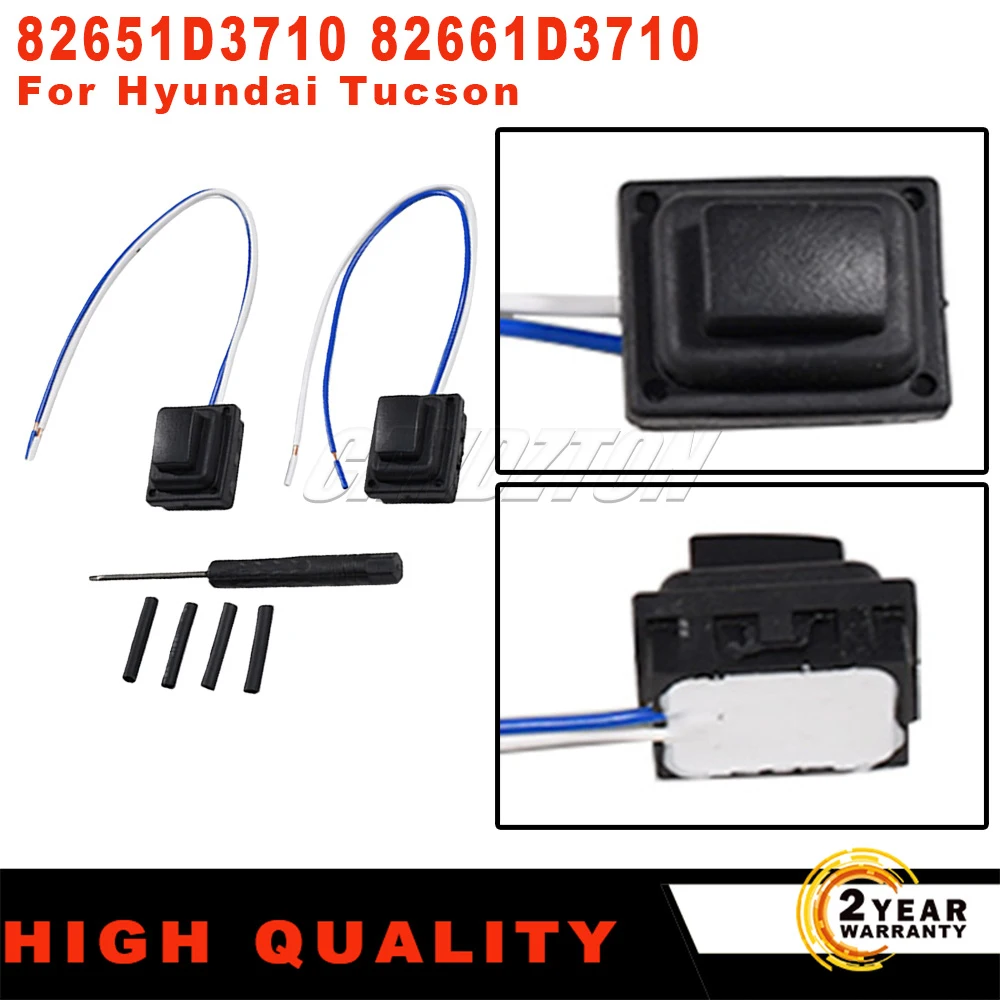 لشركة هيونداي توكسون 1 زوج جديد الباب الأمامي مقبض الباب الخارجي زر صغير التبديل L + R عدة 82651D3710 82661D3710 اكسسوارات السيارات