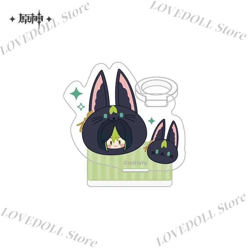 Anime Genuine in stock Genshin Impact Xiao Yae Miko Tighnari Acrylic pen holder ornament Halloween Mascot Fans Gift