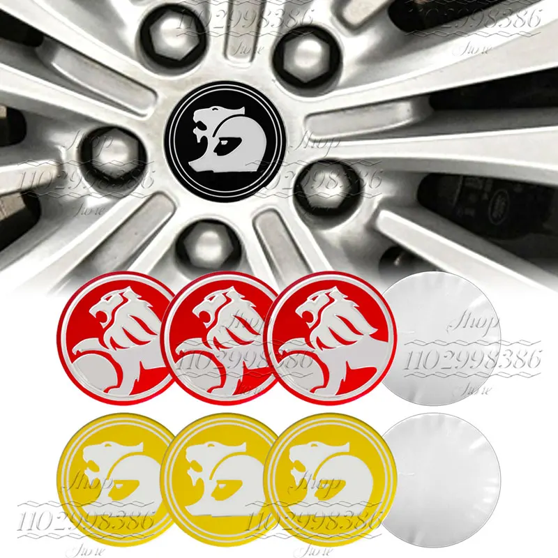 4pcs 56mm Aluminum Car Wheel Center Hub Cap Badge Logo Stickers For Holden Captiva Commodore VZ VE VF HSV VE Cruze Decoration