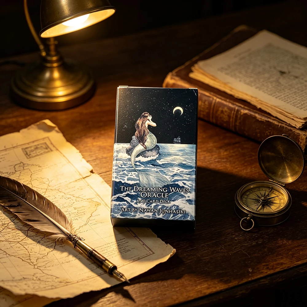 Dreaming Waves Oracle Cards 60 Cards, Deep Emotional Guidance Cards Game, Perfect for Emotional Healing & Intuitive Reading