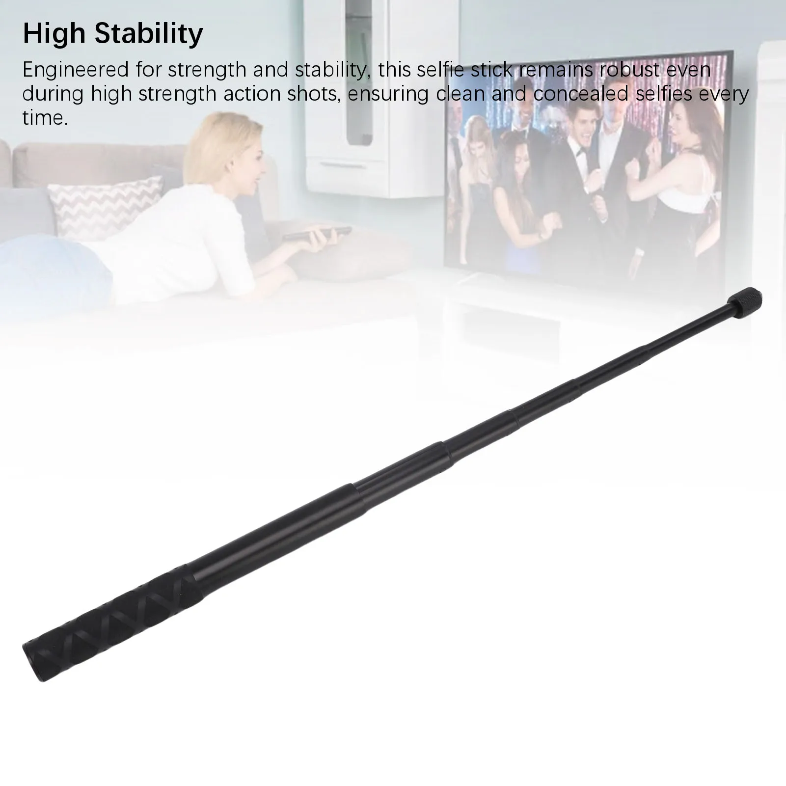 自撮り棒延長ロッド 強力な互換性 ポータブルメタルカメラ自撮り棒延長ロッド 広角写真撮影用