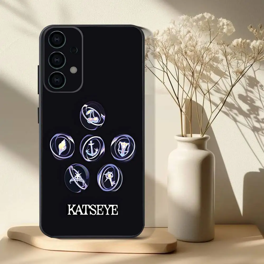 Custodia per telefono K-KATSEYES Music Group per Samsung S 25,24,23,22,30,21,10,9,Ultra,Plus,Lite,FE,4,5G Custodia morbida nera