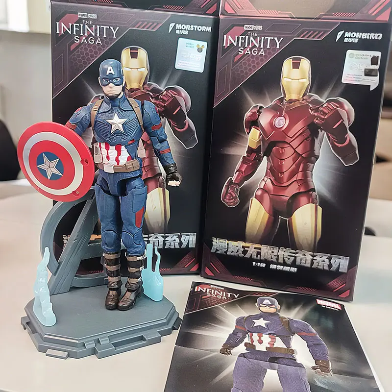 Marvel vingadores caixas cegas brinquedos spiderman anime figuras de ação homem de ferro mk85 mk50 caixas misteriosas estatueta crianças presente natal