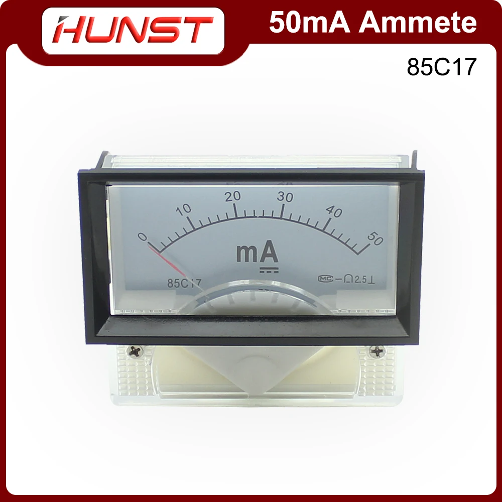 Hunst-amperímetro de 50mA 85C17 DC 0-50Ma, Panel para grabador de corte láser CO2