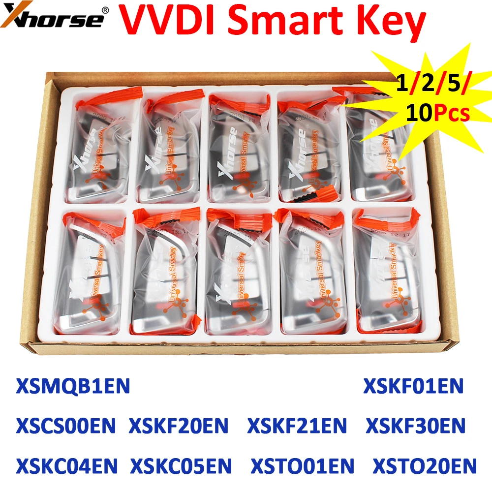 1/2/5/10Pcs/Lot Xhorse XS Smart Key XSMQB1EN XSKF01EN XSCS00EN XSKF20EN XSKF21EN XSKF30EN XSKC04EN XSKC05EN for VVDI Key Tool