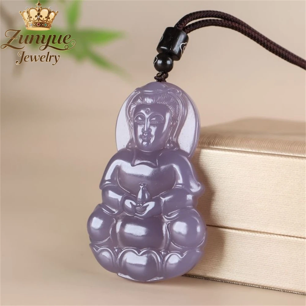 

Natural Hetian Jade Smoky Purple Carved Jade Bottle Guanyin Jade Pendant Luxury Quality Jewelry Fashion Jewelry Charms Exquisite