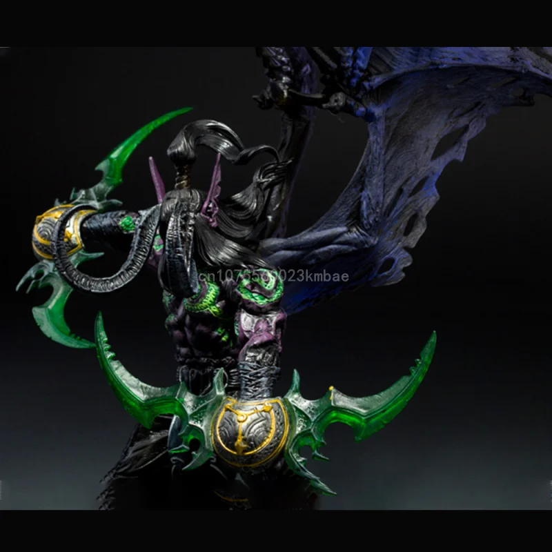 World of Warcraft Anime Figurine Illidan Stormrage Figure Demon Form Series 20cm Pvc Action Figures Collection Ornament Gifts