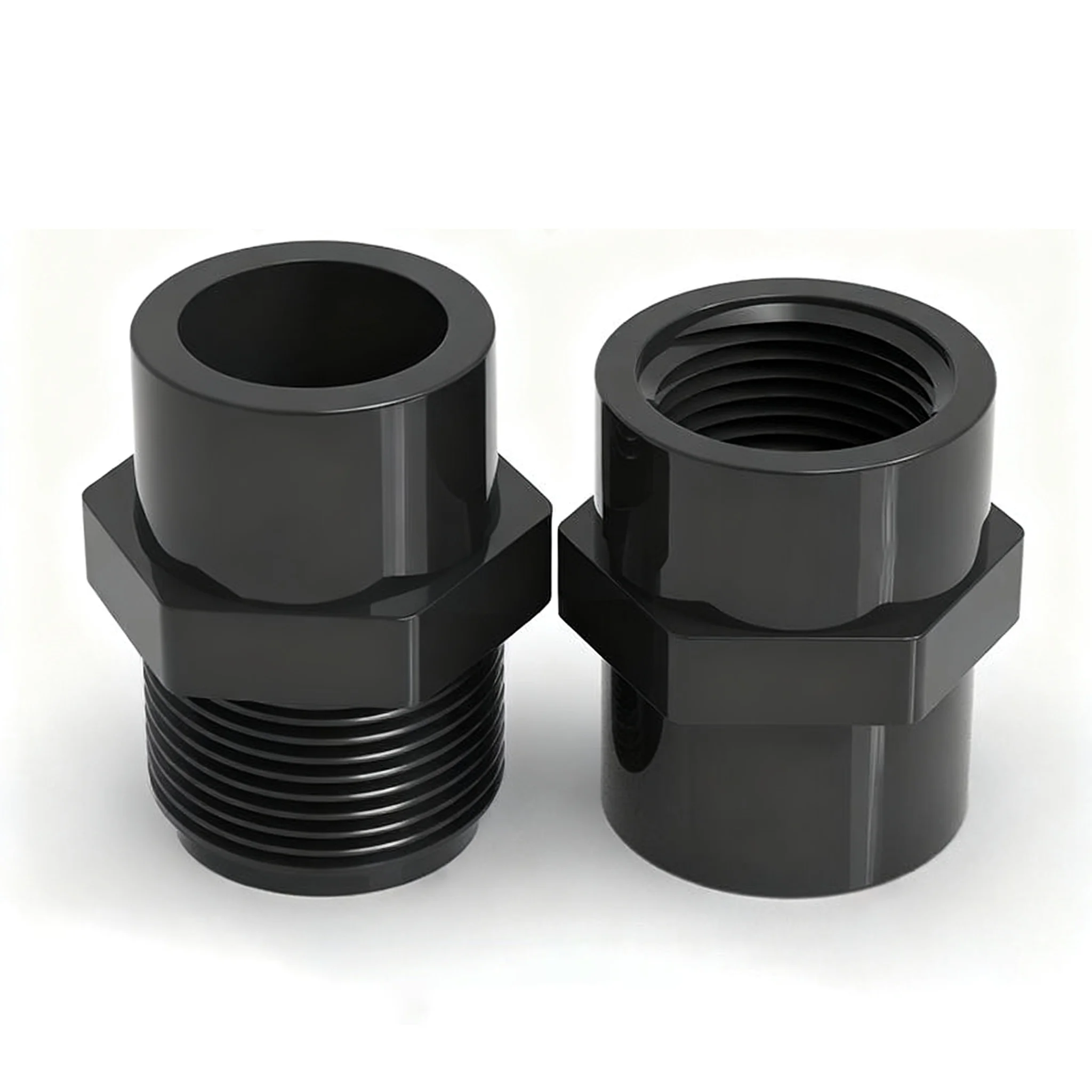 20mm ~ 63mm pvc macho/fêmea conector rápido reto para irrigação de jardim acessórios de tubulação de água de aquário