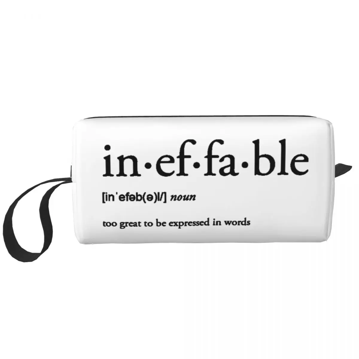 Ineffable Good Omens Cosmetic Bag for Women Makeup Bags Travel Water Resistant Toiletry Bag Organizer Pouch